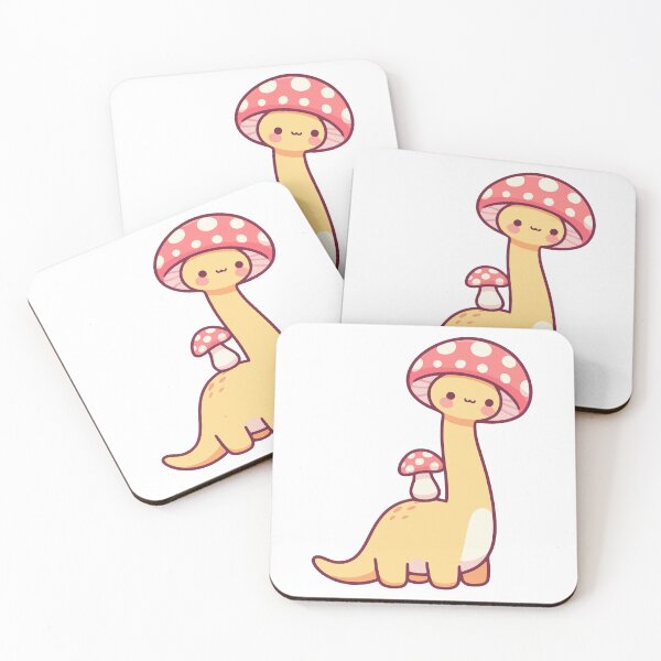 Item preview, Kawaii simple Mushroom Hat Dinosaur Brontosaurus designed and sold by TomFrontierArt.