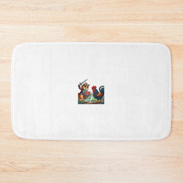 Item preview, A cat is fighting a big rooster. designed and sold by liugr-dl.