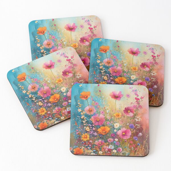 Item preview, Wildflower landscape watercolor explosion  designed and sold by Plant-shop.
