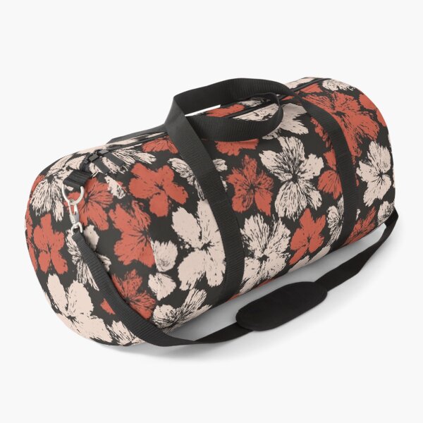 Item preview, Black and Terracotta Floral Pattern with Retro Vibes designed and sold by illidesign.