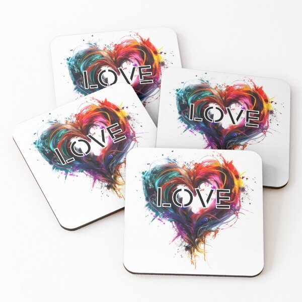 Item preview, Love with a multicolor heart and a paint effect designed and sold by Blessinger77.