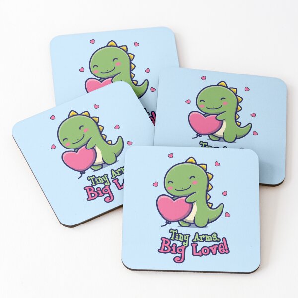 Item preview, Valentines green dinosaur. Tiny Arms, Big Love! designed and sold by Grygiel23.