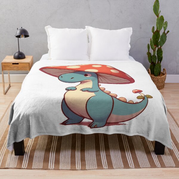 Item preview, Kawaii simple Mushroom Hat Dinosaur Tyrannosaurus designed and sold by TomFrontierArt.