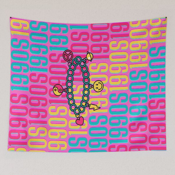 Item preview, 1990s retro design 23 - Bubblegum Pink Background designed and sold by PunjabanJatti.