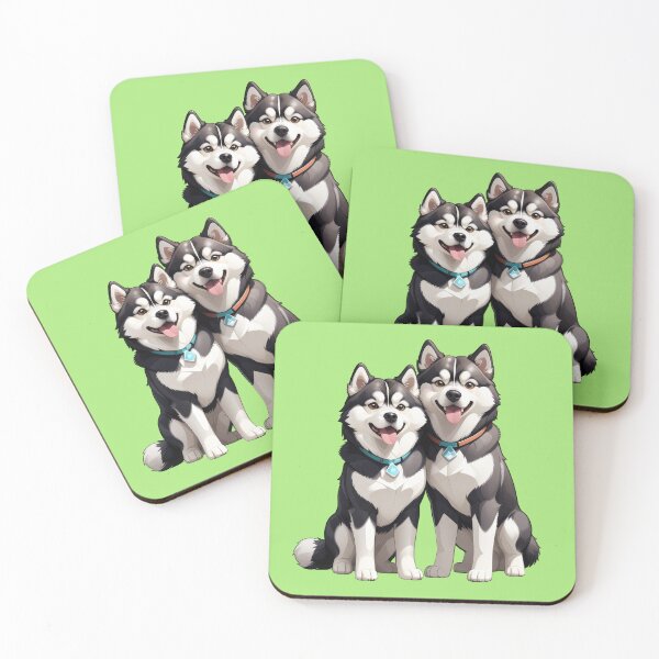 Item preview, Two Alaskan Malamute Friends designed and sold by Bilisik.