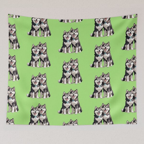 Item preview, Two Alaskan Malamute Friends designed and sold by Bilisik.