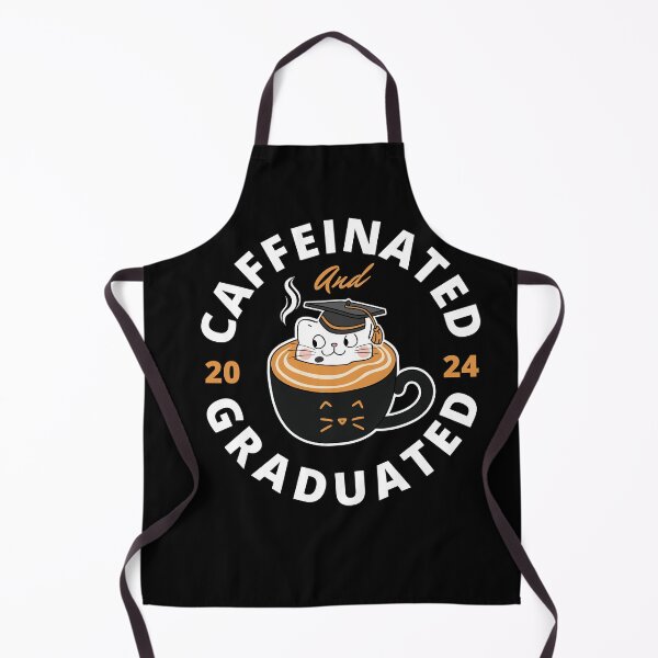 Item preview, Caffeinated and Graduated funny graduation saying 2024 designed and sold by Lady-Frost.