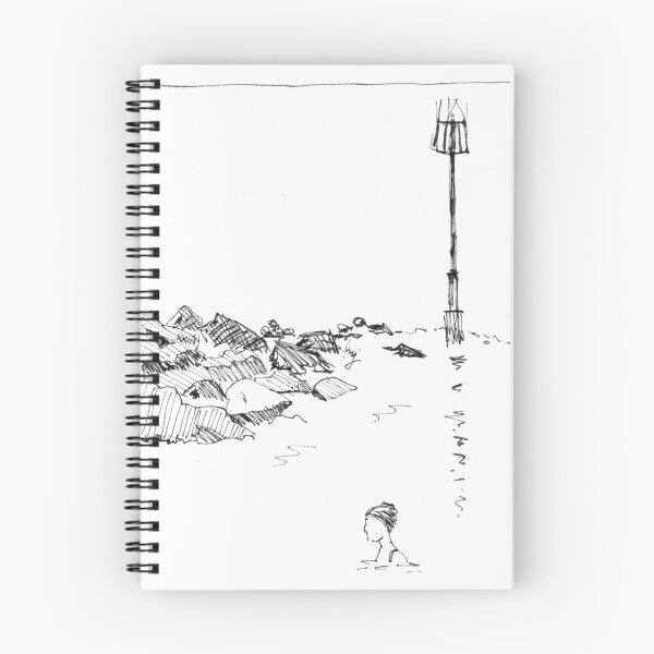Item preview, Open water swimmer near rocks drawing designed and sold by MikeJory.