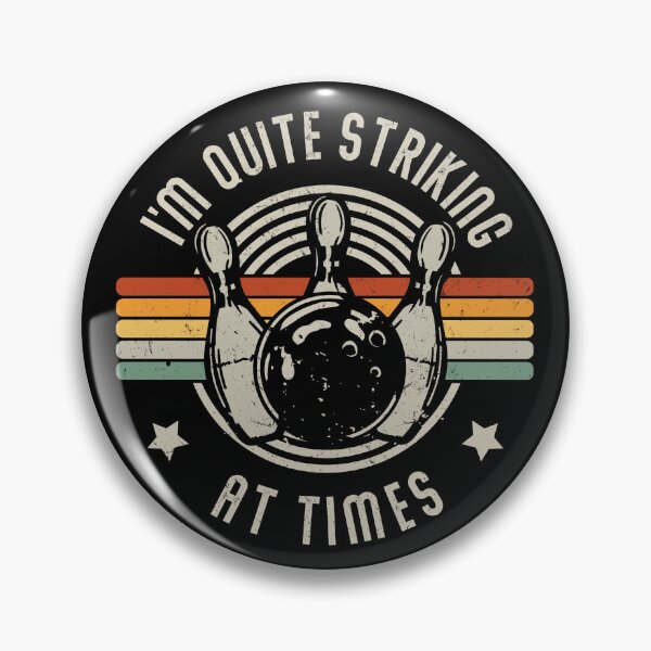 Item preview, Retro Bowling I'm Quite Striking Funny Vintage Bowler Pun Funny Saying designed and sold by lanynx design.