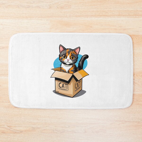 Item preview, Cat tortie in box designed and sold by KorArtStudio.