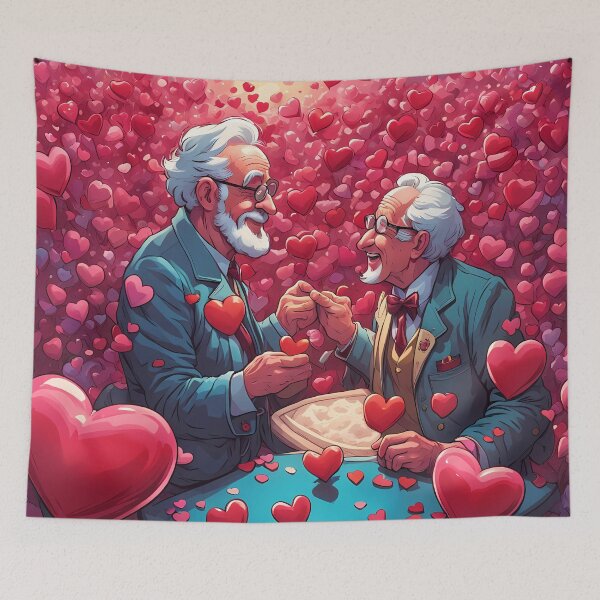 Item preview, Pensioners celebrating Valentines day designed and sold by Colin Bentham.