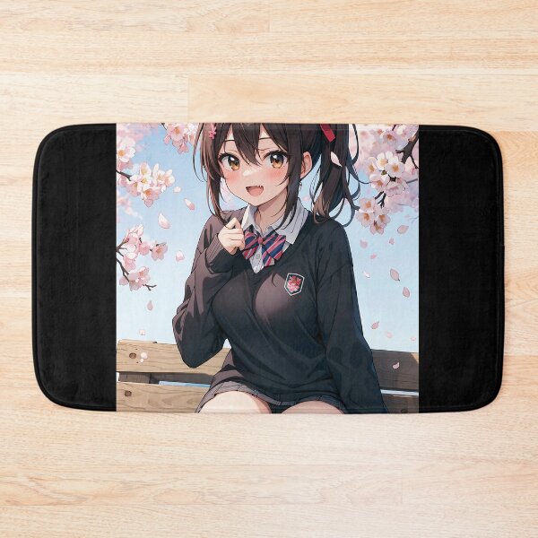 Item preview, Adorable Anime Girl Sitting Beneath Sakura Tree designed and sold by ByteyCreatives.