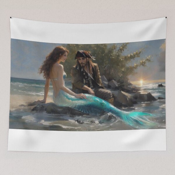Item preview, Pirate and Mermaid designed and sold by piscesmermaid.