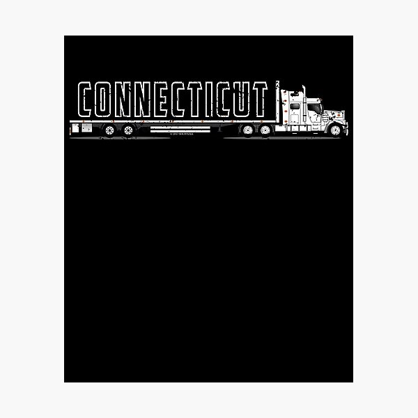 Aperçu de l'œuvre Pour les conducteurs de camion à plat Connecticut CDL Truck Shirt créée et vendue par shoppzee.