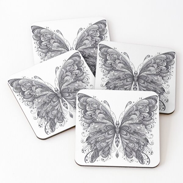 Artikelvorschau, Schmetterling mit Zeichenstift gemacht entworfen und verkauft von ISIKPK.