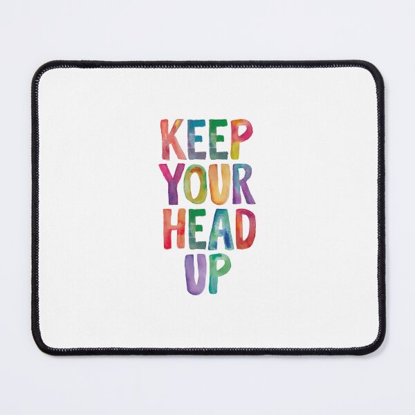 Item preview, Keep Your Head Up in Rainbow Watercolors designed and sold by MotivatedType.