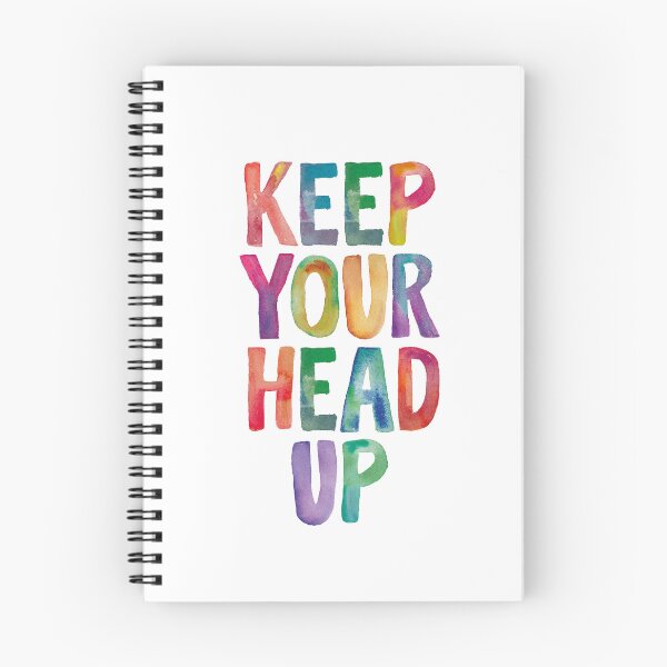 Item preview, Keep Your Head Up in Rainbow Watercolors designed and sold by MotivatedType.