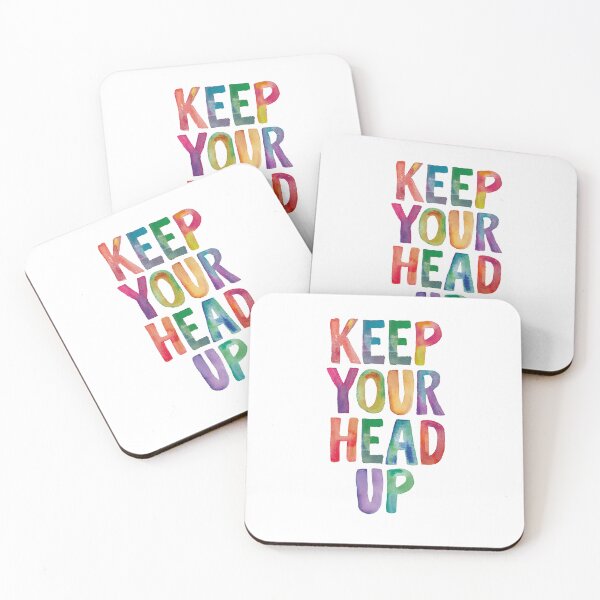 Item preview, Keep Your Head Up in Rainbow Watercolors designed and sold by MotivatedType.