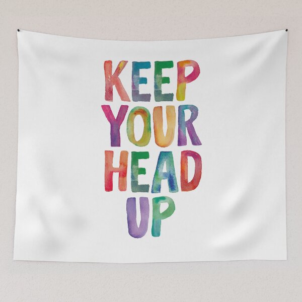 Item preview, Keep Your Head Up in Rainbow Watercolors designed and sold by MotivatedType.