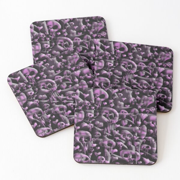 Item preview, Skulls and Hearts (Dark Pink) designed and sold by skullbal.