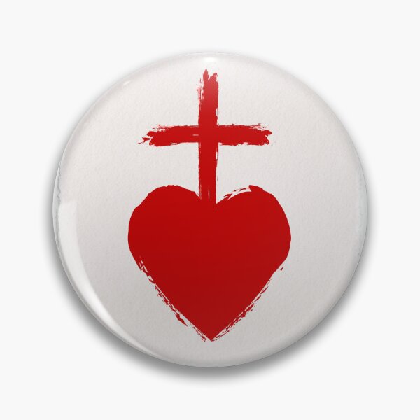 Item preview, Sacred Heart Vendee Badge old war patch style designed and sold by Mercatura.