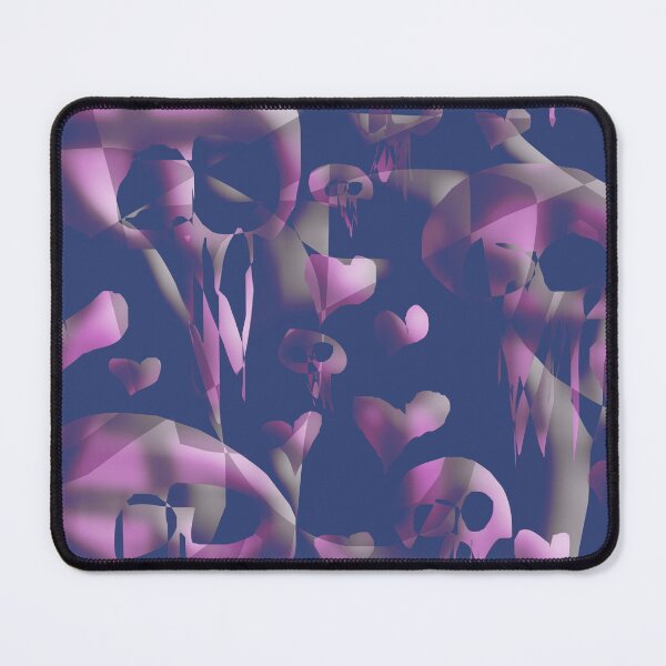 Item preview, Skulls and Hearts (Dark Blue Pink) designed and sold by skullbal.