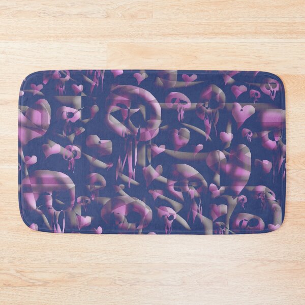 Item preview, Skulls and Hearts (Dark Blue Pink) designed and sold by skullbal.