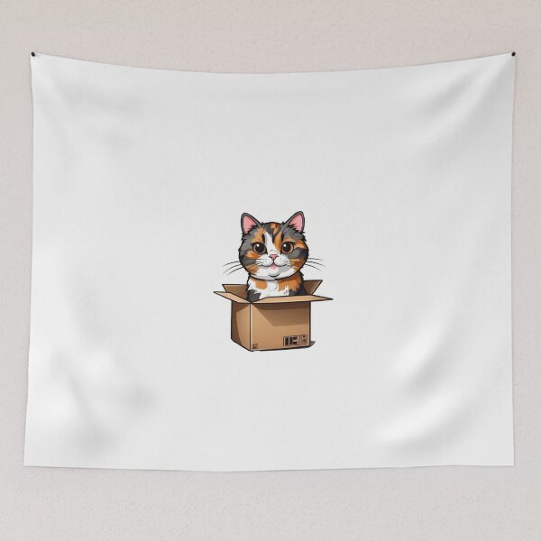 Item preview, Cool cat mom tortie in box designed and sold by KorArtStudio.