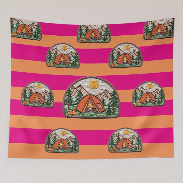 Item preview, Camping Embroidery Patch designed and sold by Mauswohn.
