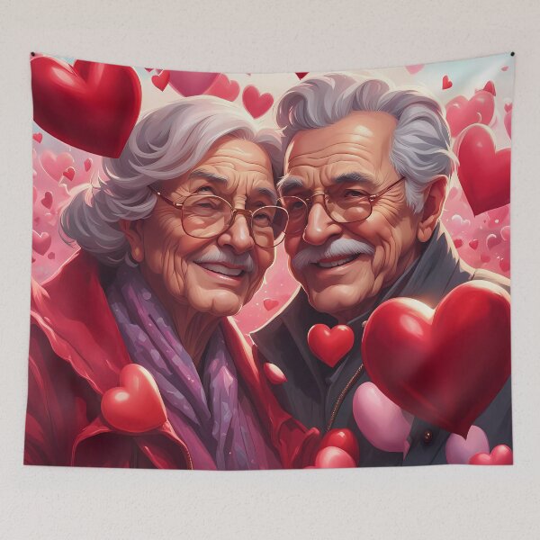 Item preview, Pensioners celebrating Valentines day designed and sold by Colin Bentham.