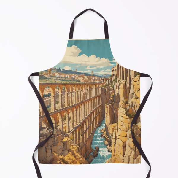 Item preview, Aqueduct of Segovia Spain Tourism Vintage Poster designed and sold by TravelersGems.
