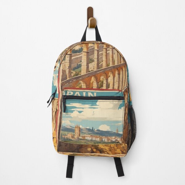 Item preview, Aqueduct of Segovia Spain Tourism Vintage Poster designed and sold by TravelersGems.