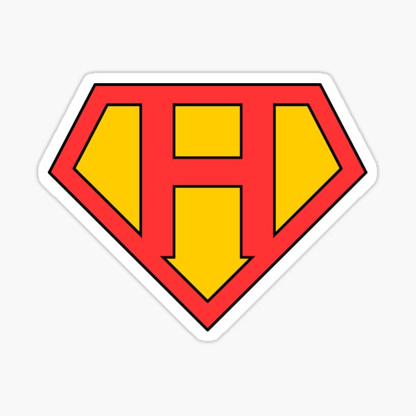 Item preview, Letter H | Super Letter | Red and Yellow designed and sold by Christiana-Art.