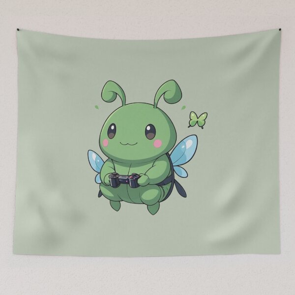 Item preview, cune insect playing video games designed and sold by Atlantico54.