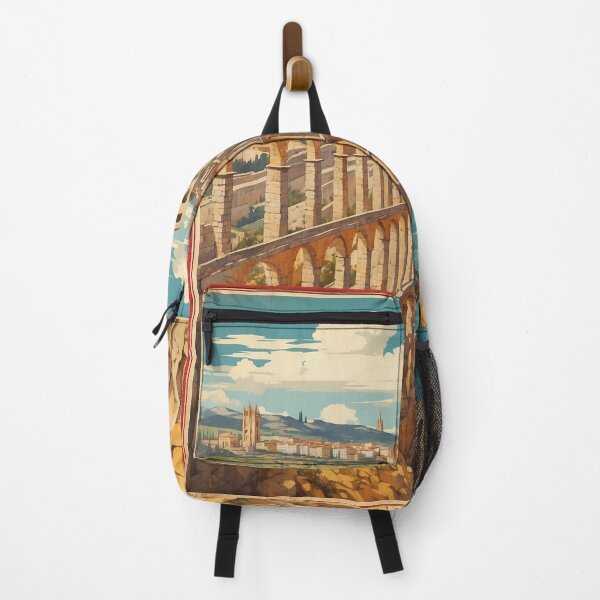 Item preview, Aqueduct of Segovia Spain Tourism Vintage Poster 2 designed and sold by TravelersGems.