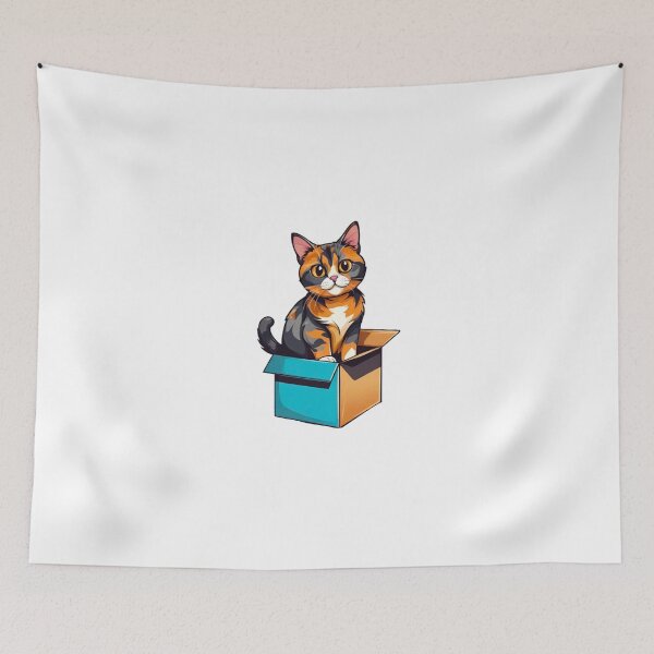 Item preview, Cool cat mom tortie art in box designed and sold by KorArtStudio.