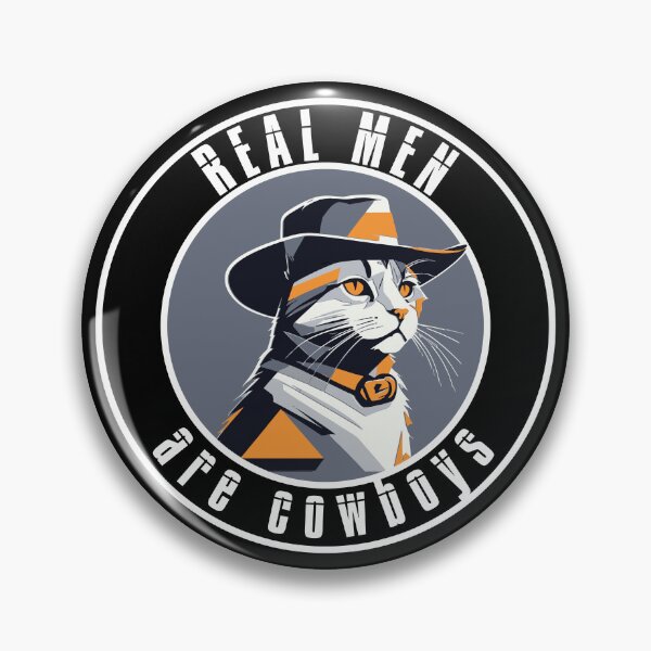 Item preview, Real Men Are Cowboys | Deputy Sheriff cat| Western Cowboy Kitten Meme designed and sold by themichetti.
