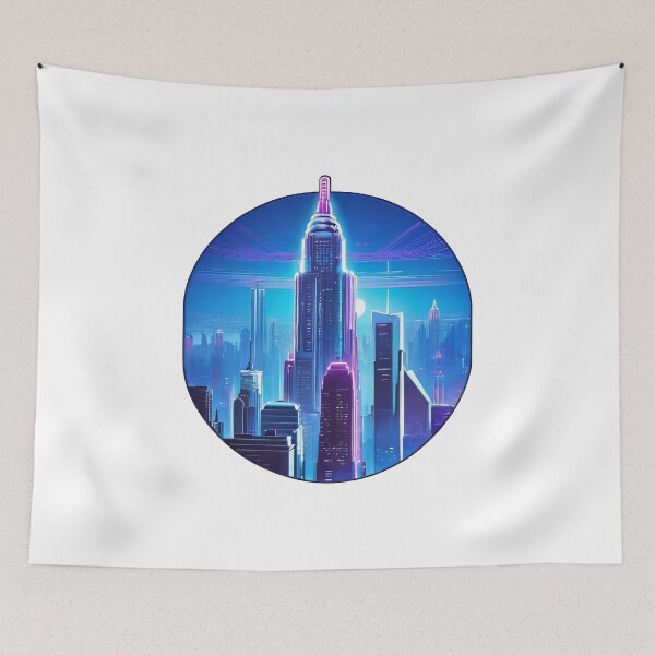 Item preview, Futuristic NYC Skylines (679) designed and sold by WASjourney.