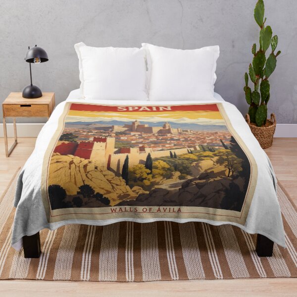 Item preview, Spain Walls of Avila Sunset Tourism Vintage Poster designed and sold by TravelersGems.