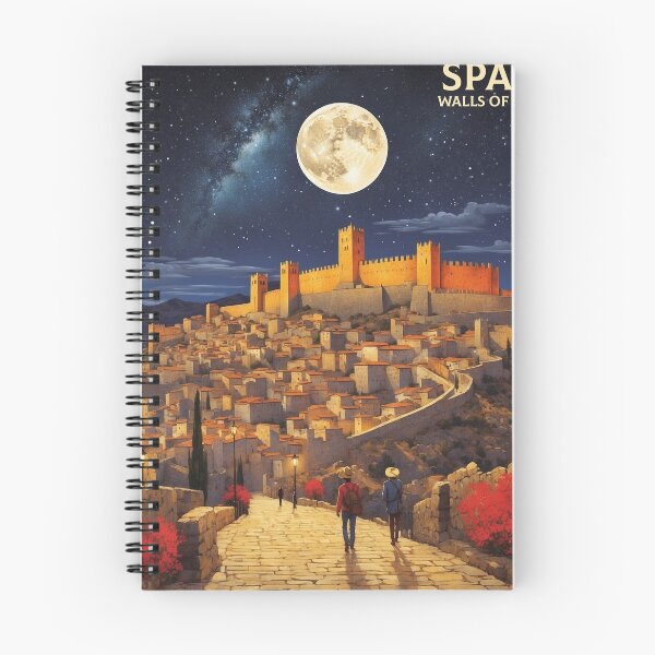 Item preview, Spain Walls of Avila Starry Night and Moon Tourism Vintage Poster 2 designed and sold by TravelersGems.