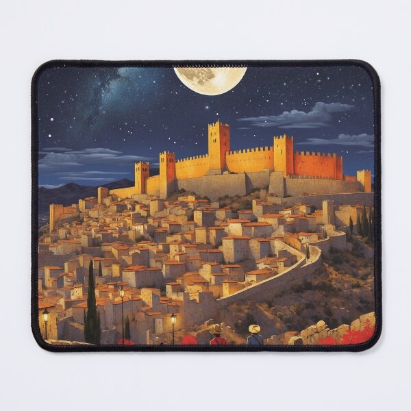 Item preview, Spain Walls of Avila Starry Night and Moon Tourism Vintage Poster 2 designed and sold by TravelersGems.