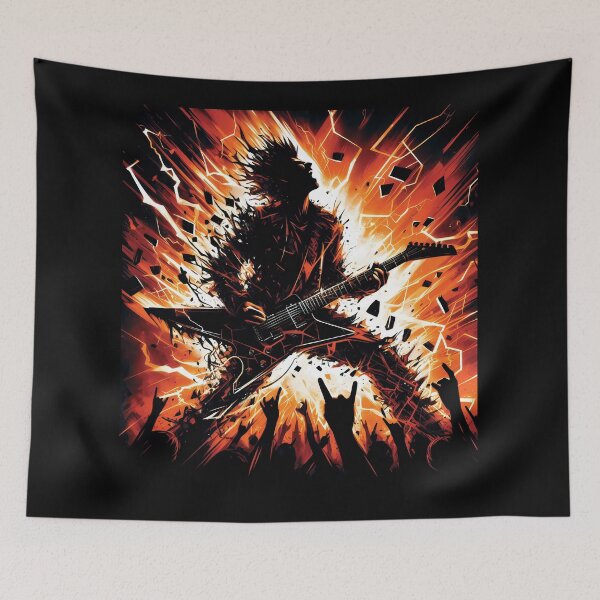Item preview, Epic Guitarist Poster - Electrifying Stage Energy designed and sold by ByteyCreatives.