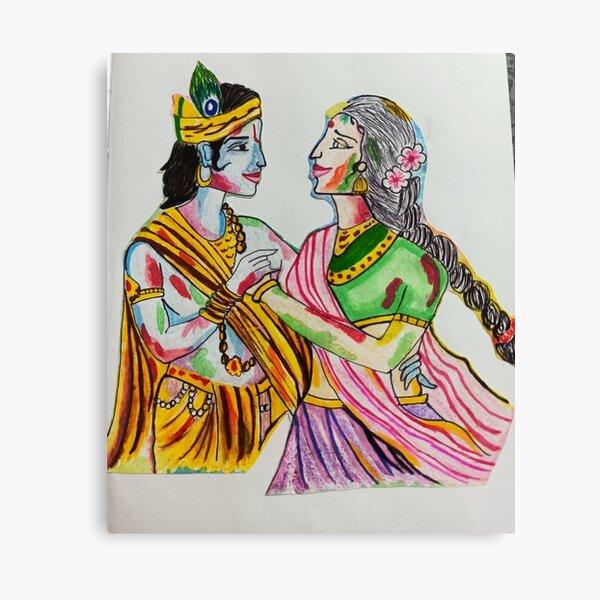 Radha krishna painting @artalive_jd on instagram waterclr radha krishna  serial | Krishna radha painting, Krishna painting, Krishna drawing