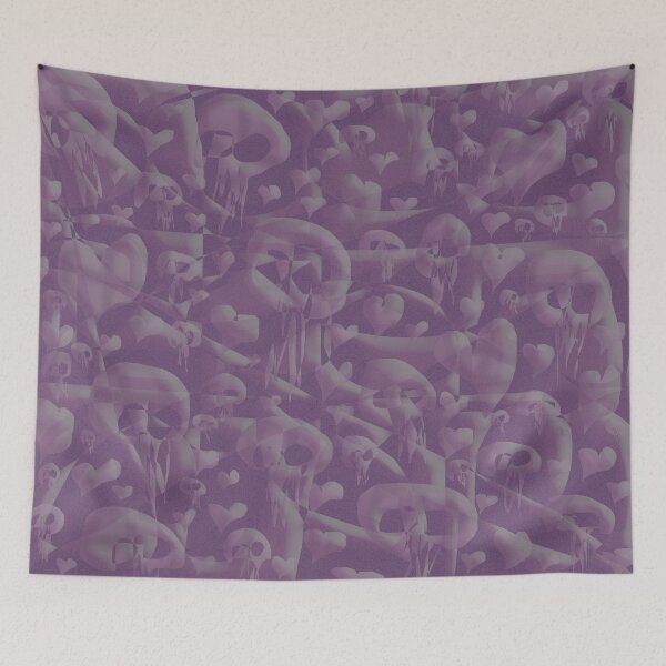 Item preview, Skulls and Hearts (Mauve Noise) designed and sold by skullbal.