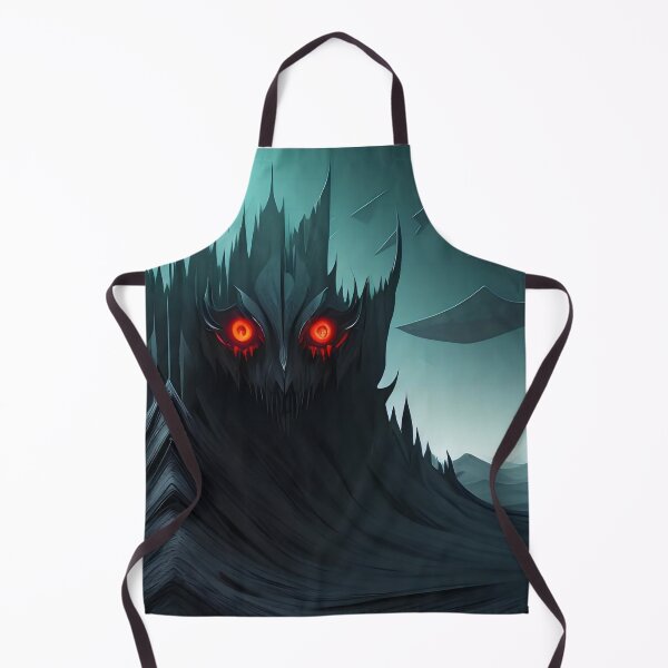 Item preview, Dark, ominous mountain with glowing red-eyed entity. designed and sold by ArtComixHaven.