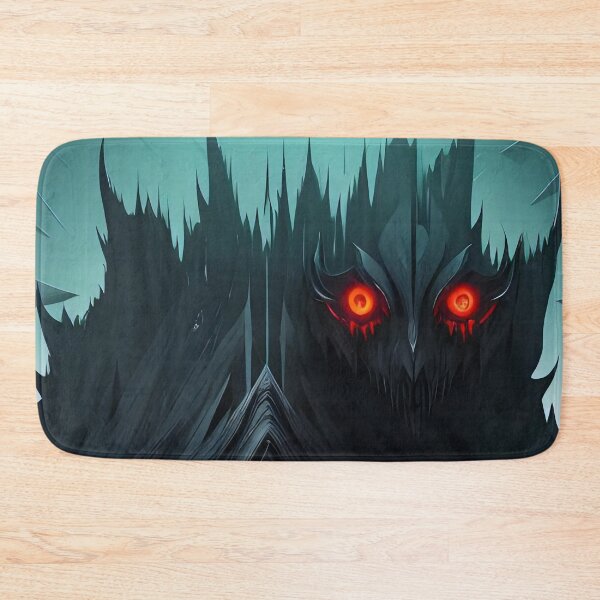 Item preview, Dark, ominous mountain with glowing red-eyed entity. designed and sold by ArtComixHaven.