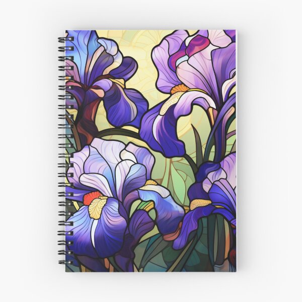 Artikelvorschau, Iris auf Glasmalerei - schöne Blume entworfen und verkauft von AiHead.