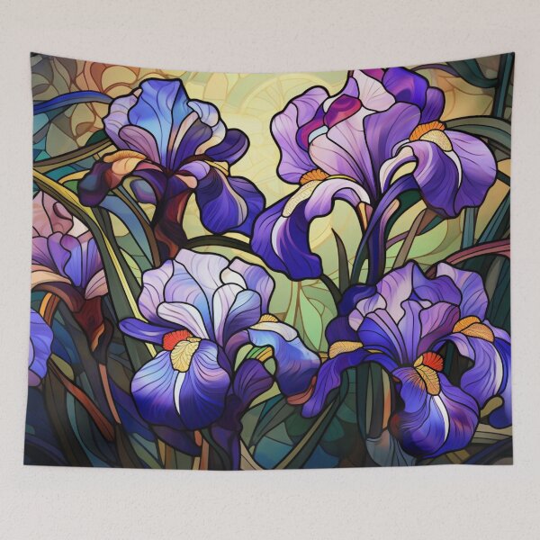 Item preview, Iris On Stained Glass - Beautiful Flower designed and sold by AiHead.