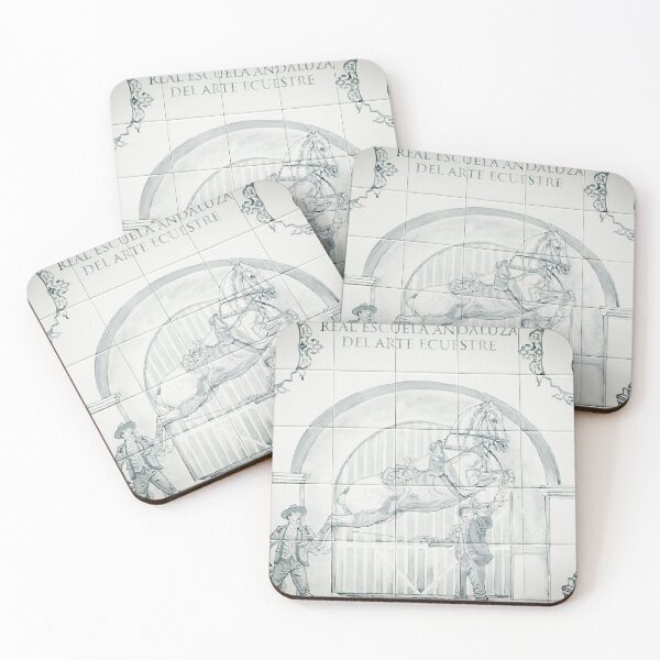 Item preview, Jerez Equestrian School Tiles Black and White designed and sold by eddiebarronshop.