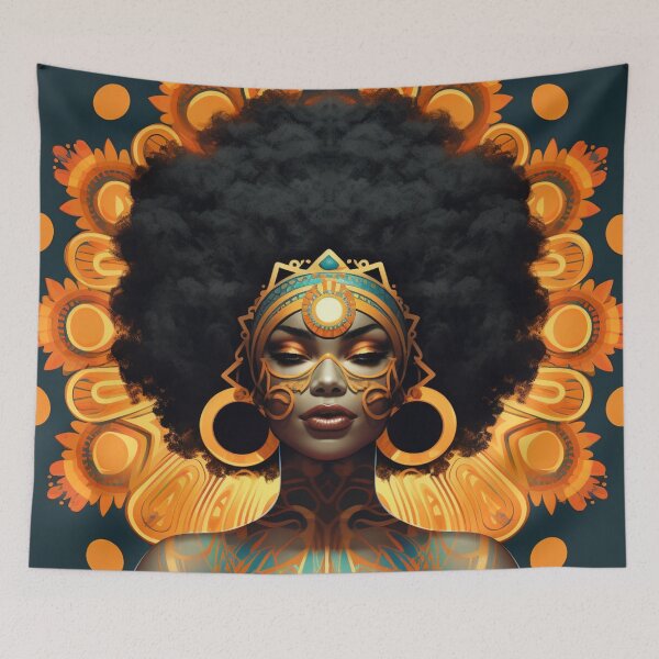 Item preview, The Blue Lady Mandala (Boho-Afro Series) designed and sold by Afro-Therapy.